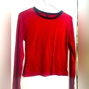 Red long sleeve shirt